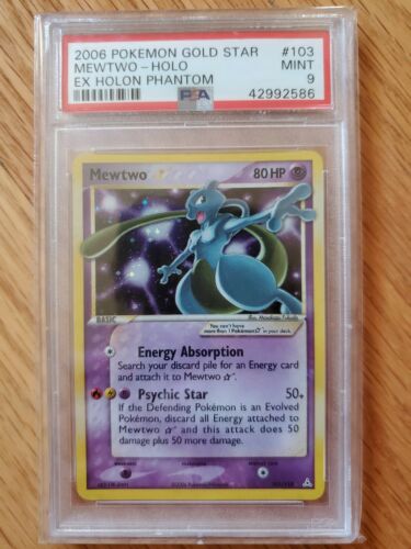 Pokemon EX Holon Phantom Mewtwo Gold Star Psa 9