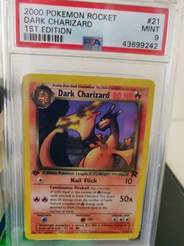 1st Edition Team Rocket Dark Charizard Non Holo Psa 9 2182 2000 Pokemon