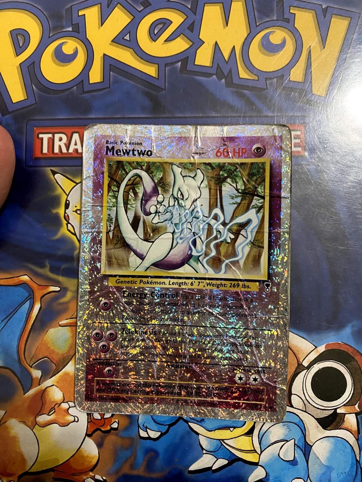 Carta Pokmon  Mewtwo Legendary Collection Reverse Holo 29110 Damaged  Washed